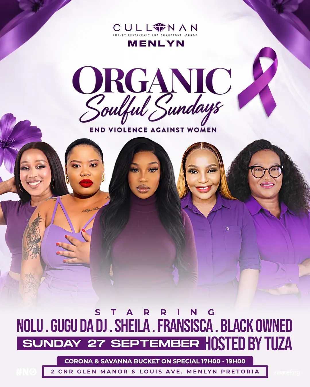 Organic Soulful Sundays: End Violence Against Women