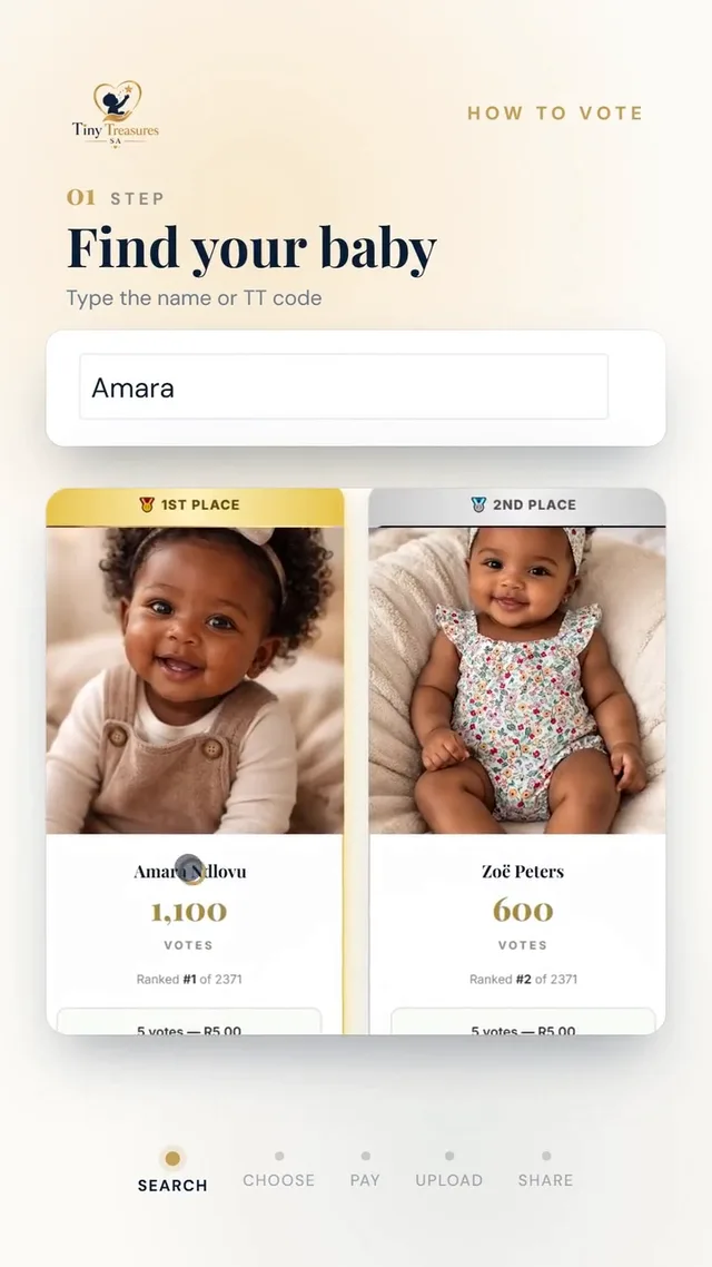 Tiny Treasures SA How-to-Vote Tutorial