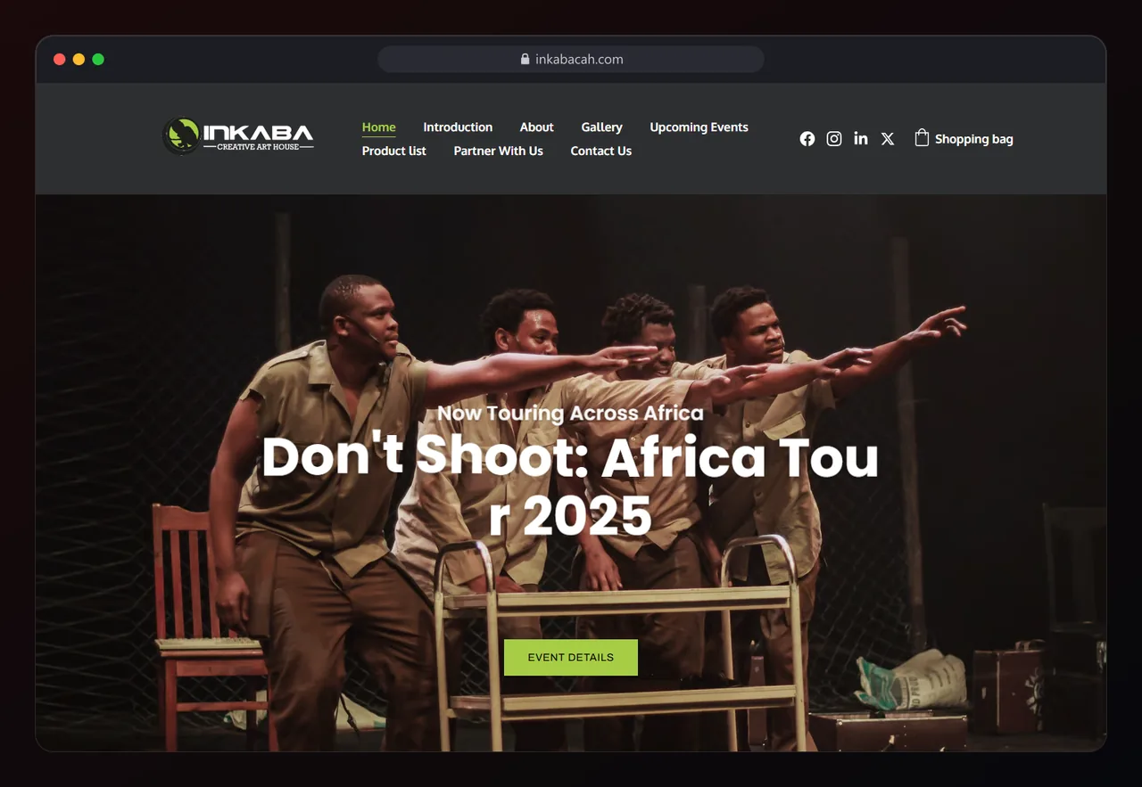 Inkaba Creative Art House Website