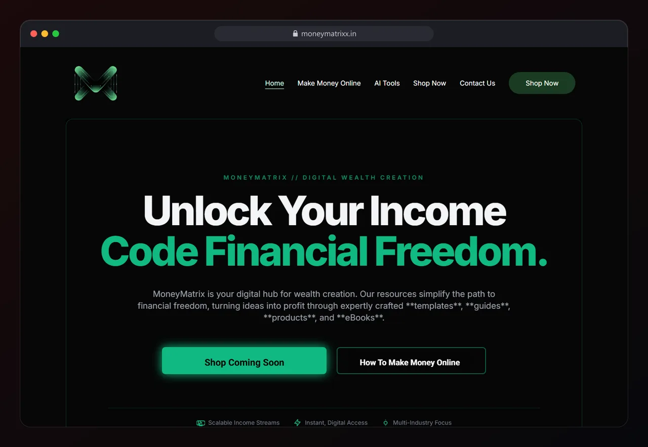 Money Matrixx Website